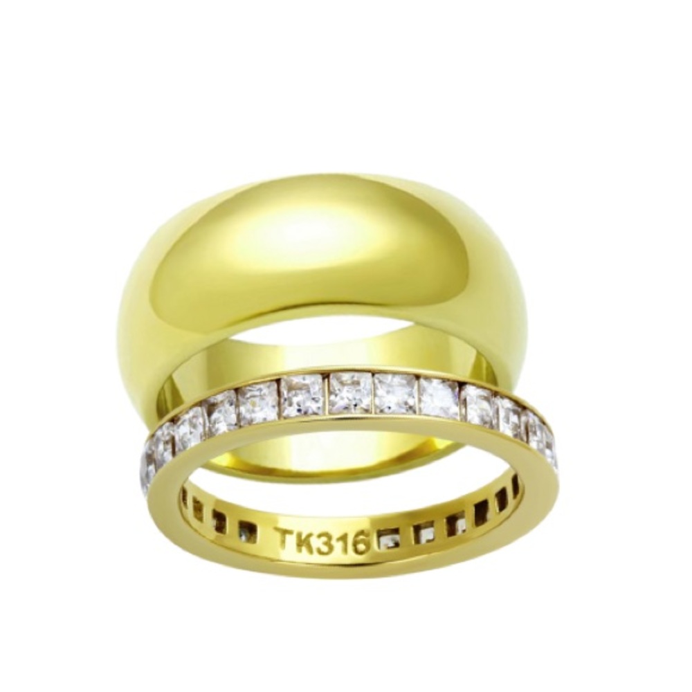 2 Stackable Rings For Plus Size. Stainless Steel,… - image 2